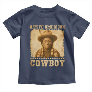 Native American Cowboy Toddler T Shirt Vintage Western Country Portrait TS11 Navy Print Your Wear