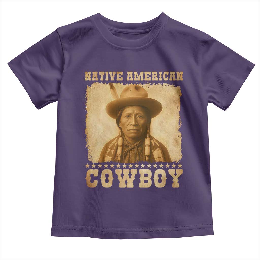 Native American Cowboy Toddler T Shirt Vintage Western Country Portrait TS11 Purple Print Your Wear