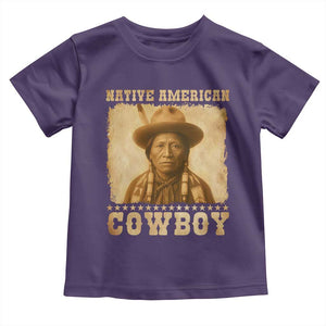 Native American Cowboy Toddler T Shirt Vintage Western Country Portrait TS11 Purple Print Your Wear