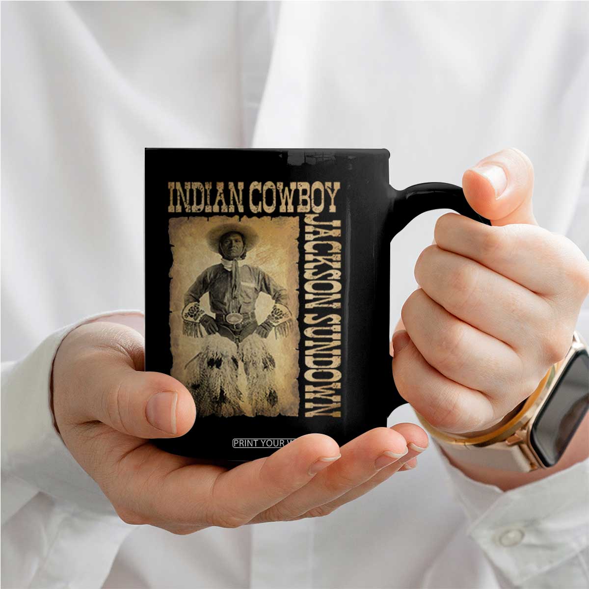 Jackson Sundown Coffee Mug Native American Cowboy Vintage Western TS11 Print Your Wear