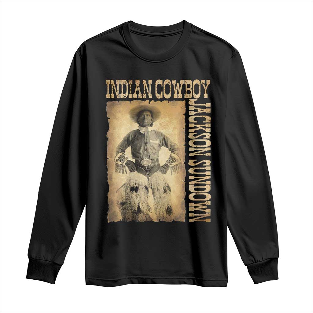 Jackson Sundown Long Sleeve Shirt Native American Cowboy Vintage Western TS11 Black Print Your Wear