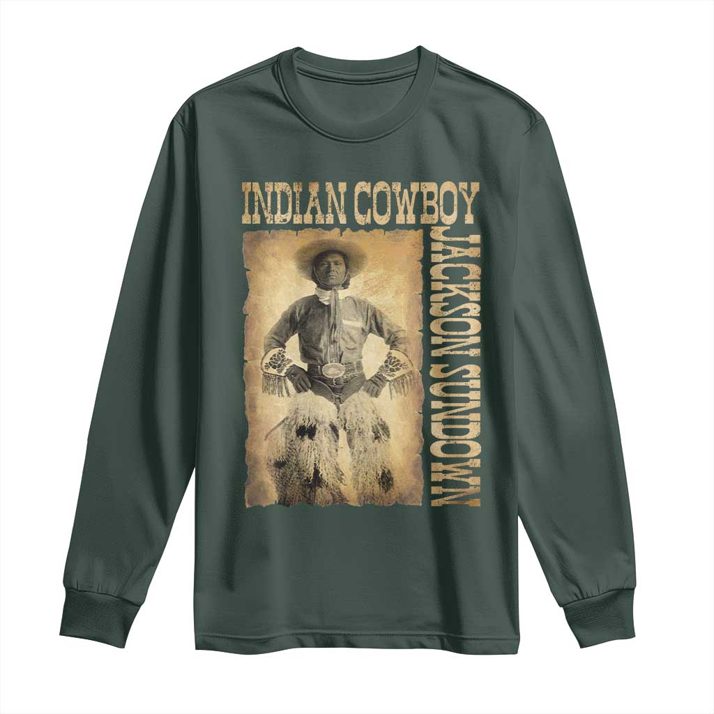 Jackson Sundown Long Sleeve Shirt Native American Cowboy Vintage Western TS11 Dark Forest Green Print Your Wear