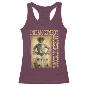 Jackson Sundown Racerback Tank Top Native American Cowboy Vintage Western TS11 Maroon Print Your Wear