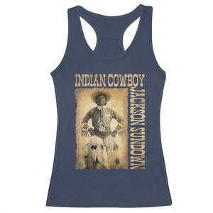 Jackson Sundown Racerback Tank Top Native American Cowboy Vintage Western TS11 Navy Print Your Wear