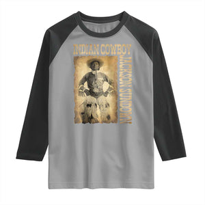 Jackson Sundown Raglan Shirt Native American Cowboy Vintage Western TS11 Sport Gray Black Print Your Wear