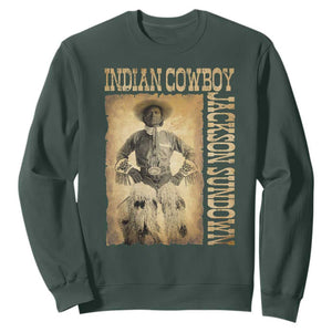 Jackson Sundown Sweatshirt Native American Cowboy Vintage Western TS11 Dark Forest Green Print Your Wear