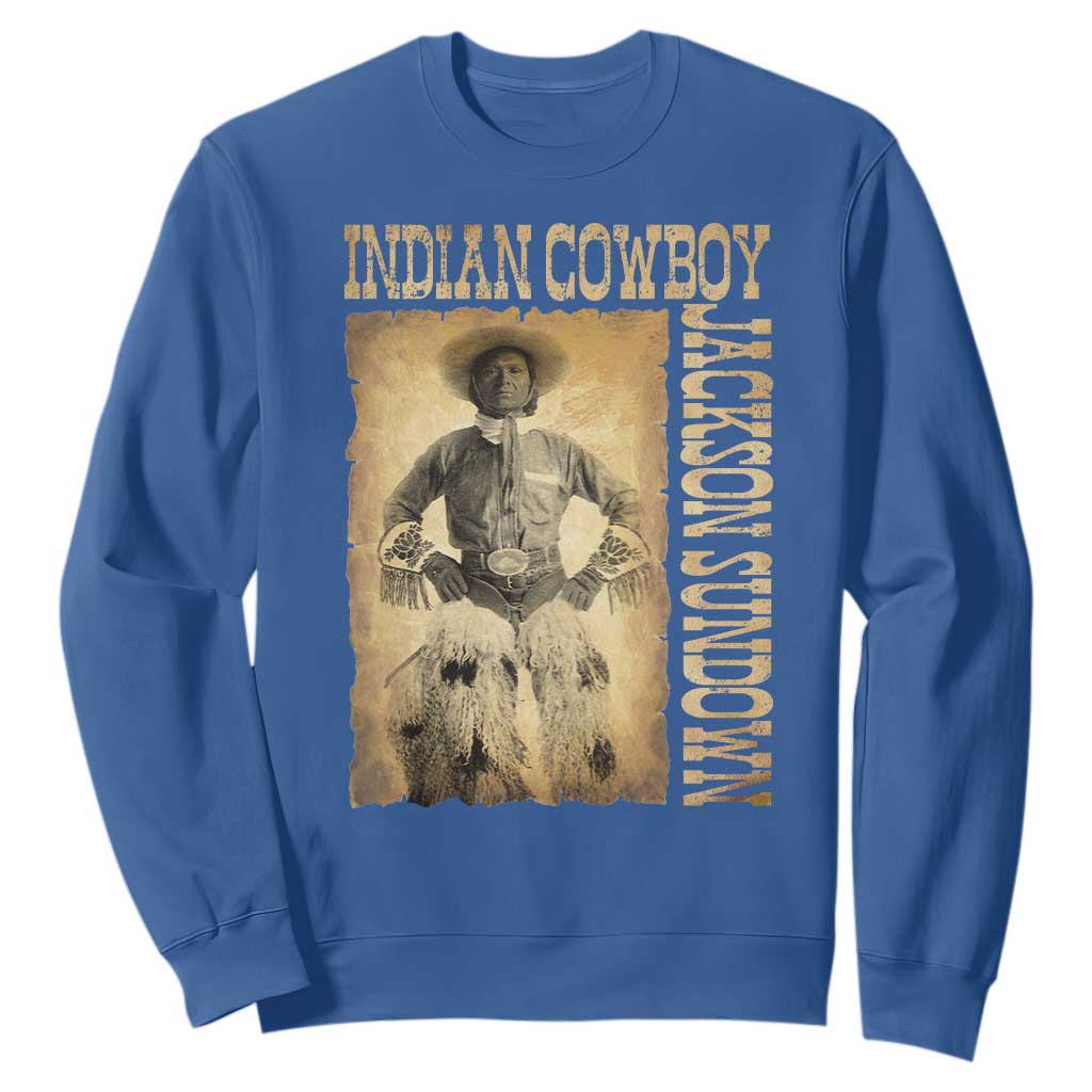 Jackson Sundown Sweatshirt Native American Cowboy Vintage Western TS11 Royal Blue Print Your Wear