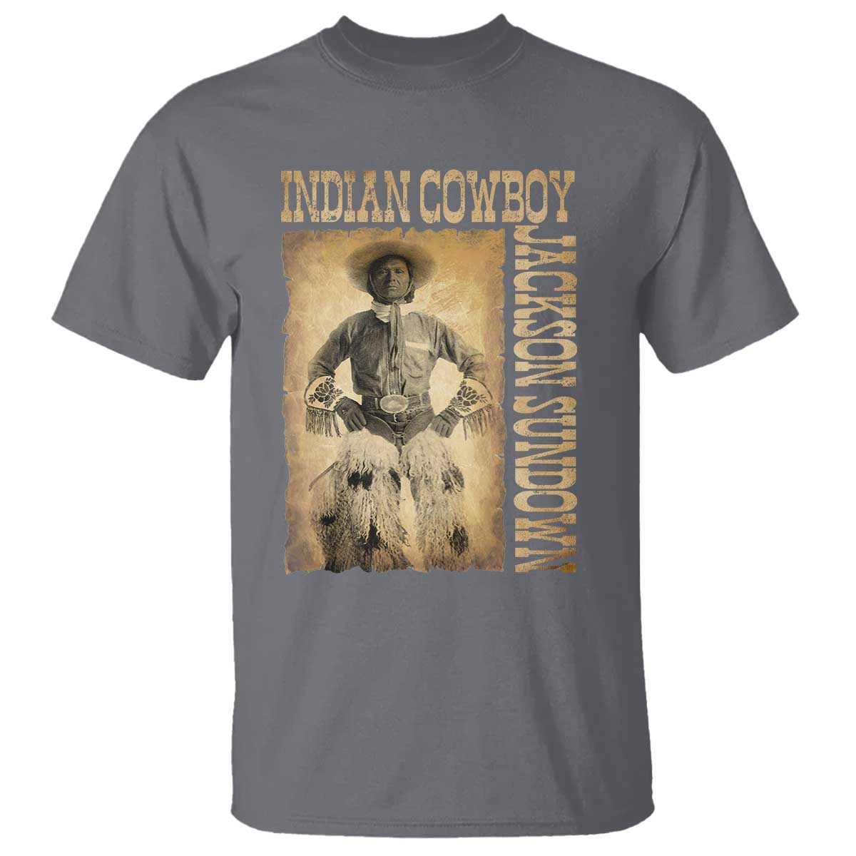 Jackson Sundown T Shirt Native American Cowboy Vintage Western TS11 Charcoal Print Your Wear