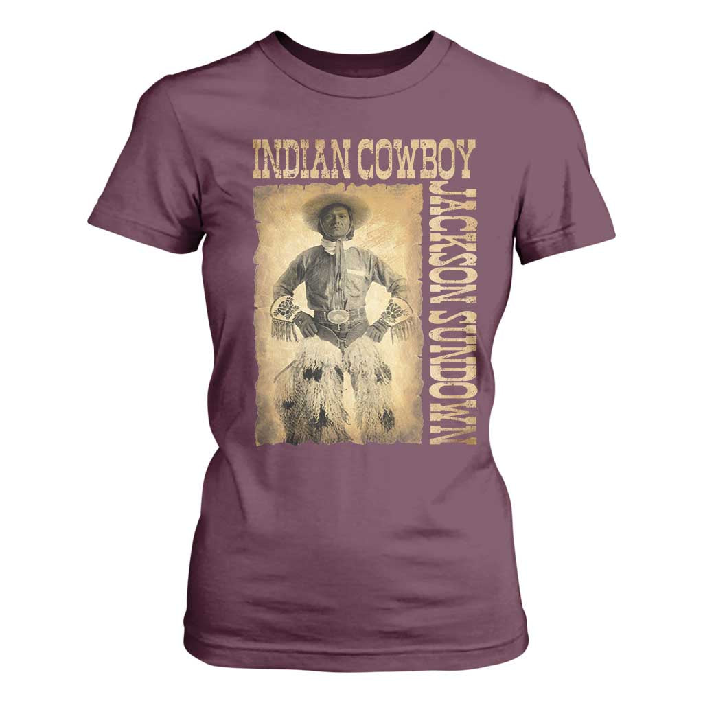 Jackson Sundown T Shirt For Women Native American Cowboy Vintage Western TS11 Maroon Print Your Wear