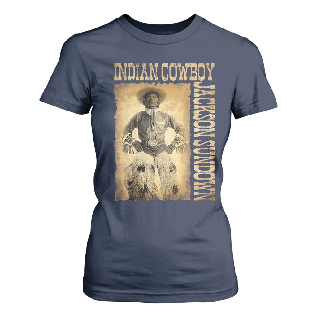 Jackson Sundown T Shirt For Women Native American Cowboy Vintage Western TS11 Navy Print Your Wear