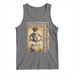 Jackson Sundown Tank Top Native American Cowboy Vintage Western TS11 Black Heather Print Your Wear