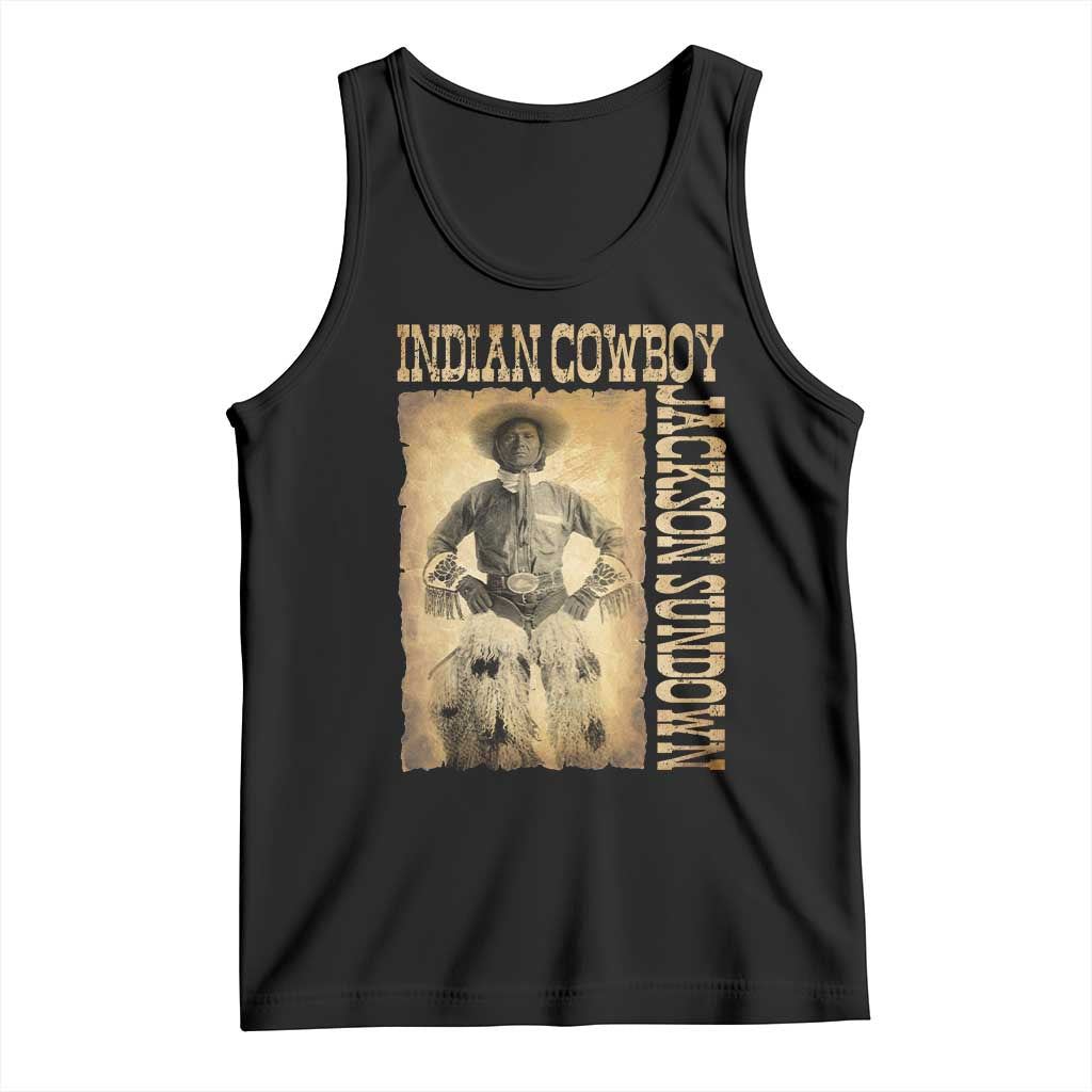 Jackson Sundown Tank Top Native American Cowboy Vintage Western TS11 Black Print Your Wear