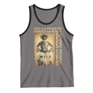 Jackson Sundown Tank Top Native American Cowboy Vintage Western TS11 Deep Heather Black Print Your Wear