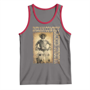 Jackson Sundown Tank Top Native American Cowboy Vintage Western TS11 Deep Heather Red Print Your Wear