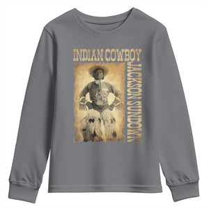 Jackson Sundown Youth Sweatshirt Native American Cowboy Vintage Western TS11 Charcoal Print Your Wear