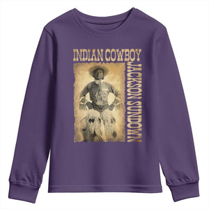 Jackson Sundown Youth Sweatshirt Native American Cowboy Vintage Western TS11 Purple Print Your Wear