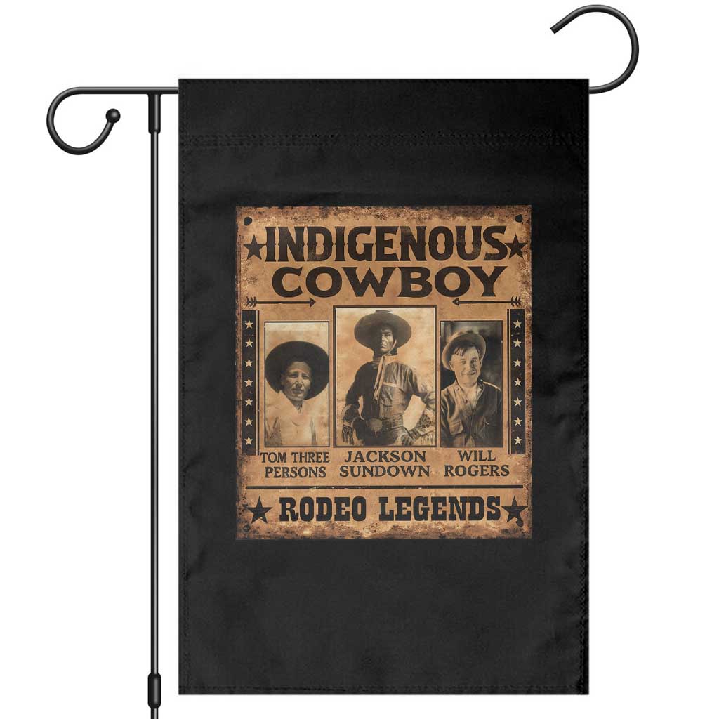 Native American Cowboy Rodeo Legends Garden Flag Vintage Western Country Cowboy TS11 Black Print Your Wear