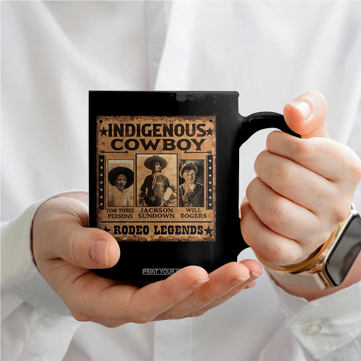 Native American Cowboy Rodeo Legends Coffee Mug Vintage Western Country Cowboy TS11 Print Your Wear