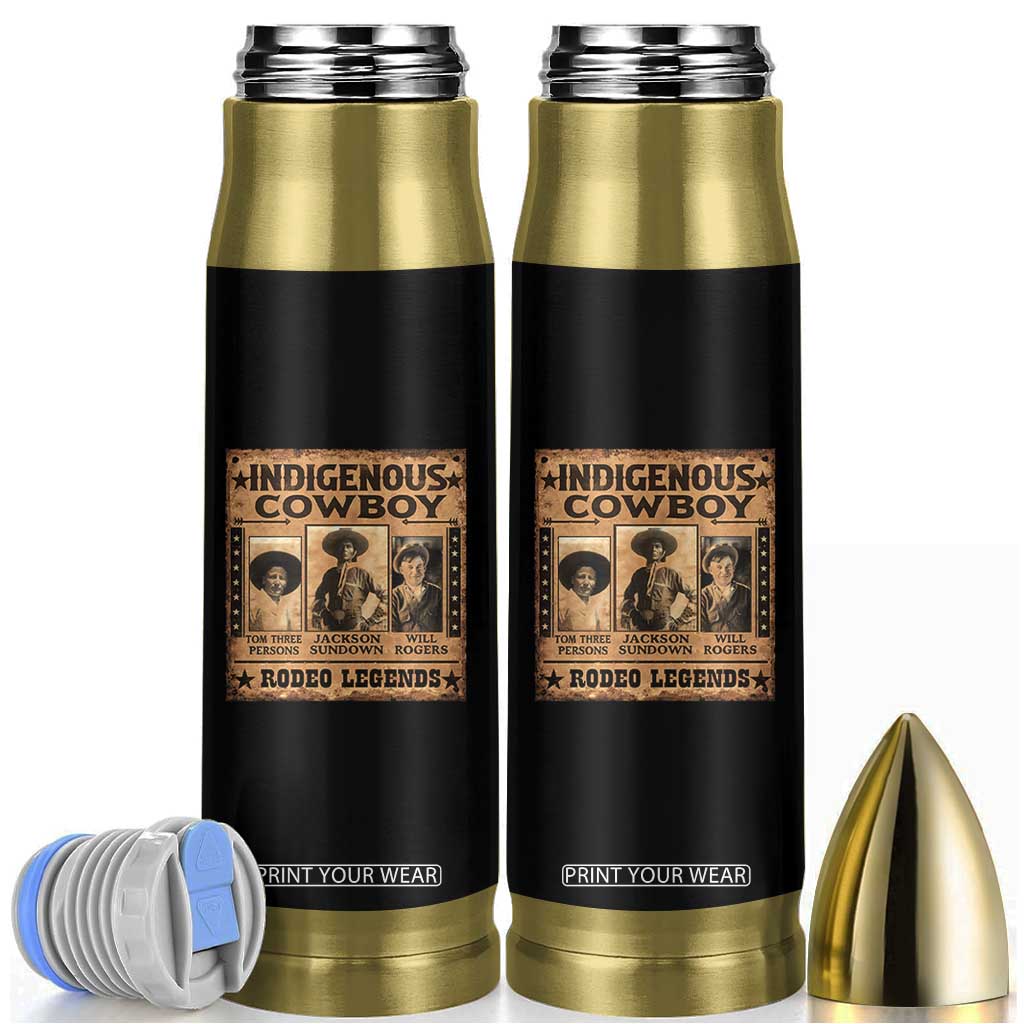 Native American Cowboy Rodeo Legends Bullet Tumbler Vintage Western Country Cowboy TS11 Black Print Your Wear