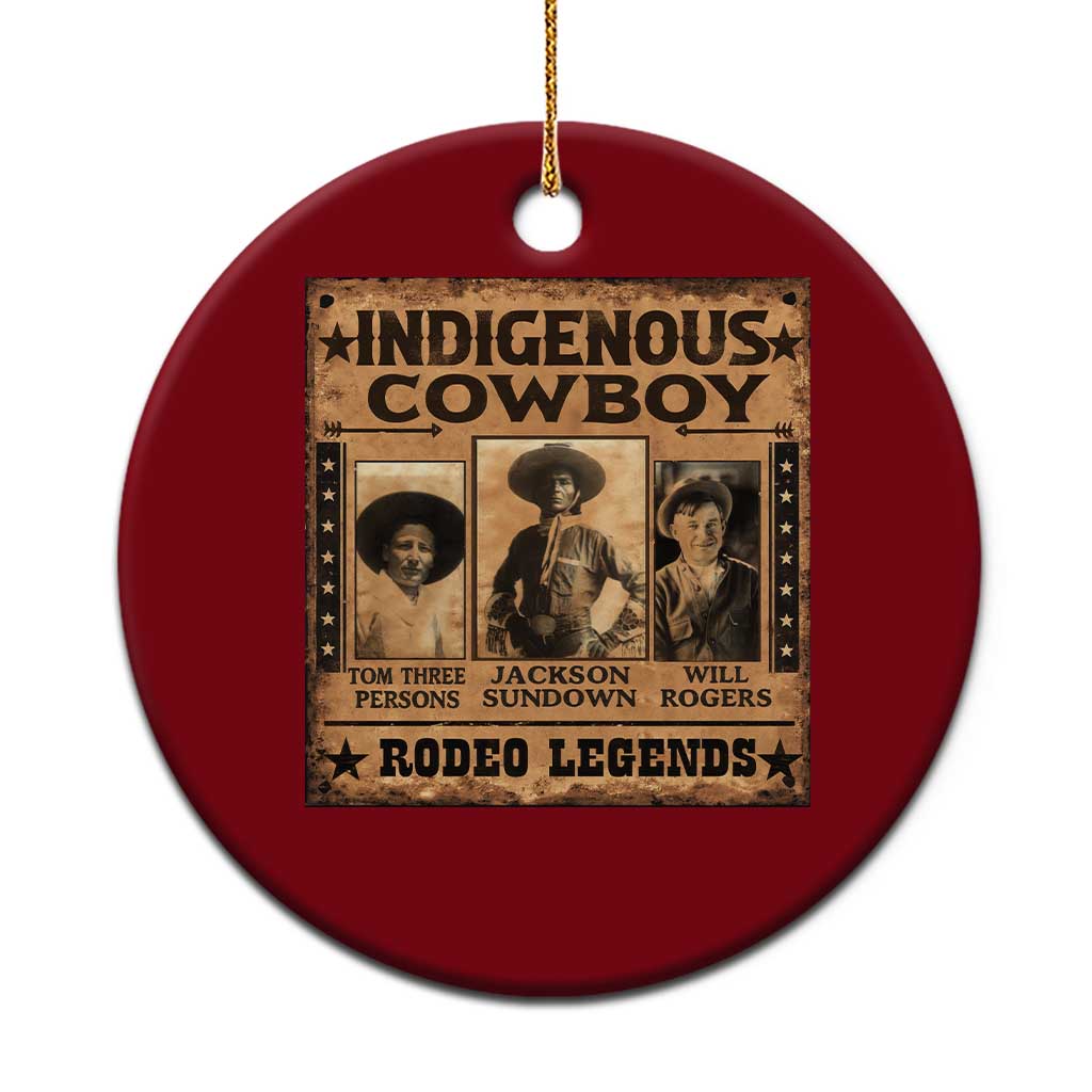Native American Cowboy Rodeo Legends Ceramic Ornament Vintage Western Country Cowboy TS11 1pc Red Print Your Wear