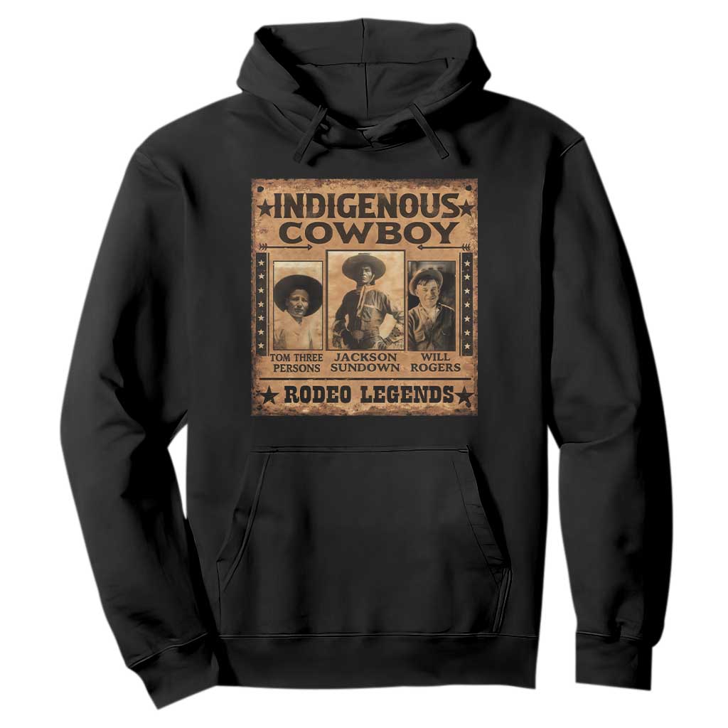 Native American Cowboy Rodeo Legends Hoodie Vintage Western Country Cowboy TS11 Black Print Your Wear