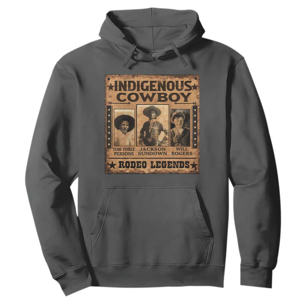 Native American Cowboy Rodeo Legends Hoodie Vintage Western Country Cowboy TS11 Dark Heather Print Your Wear
