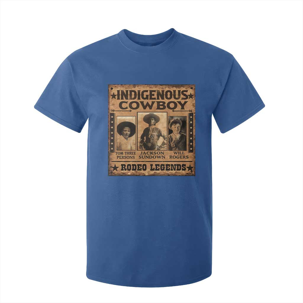 Native American Cowboy Rodeo Legends T Shirt For Kid Vintage Western Country Cowboy TS11 Royal Blue Print Your Wear