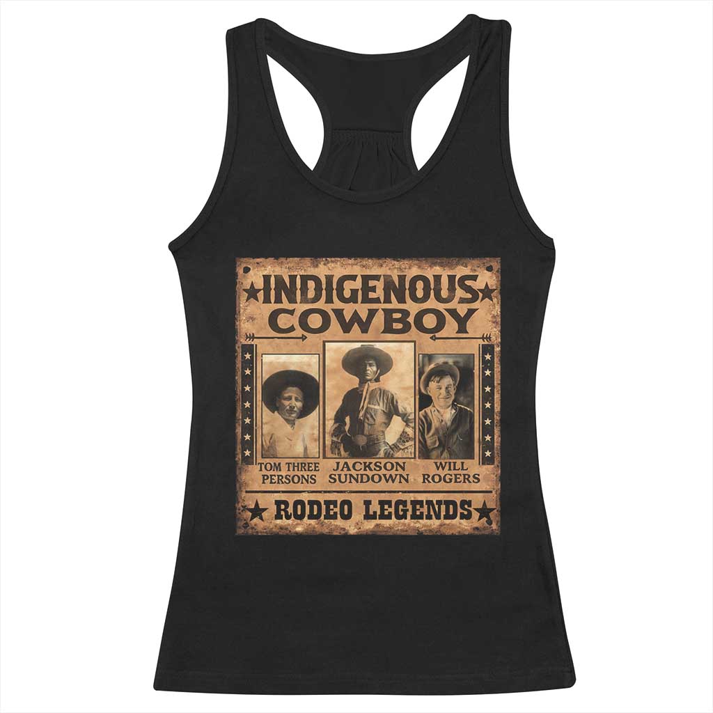 Native American Cowboy Rodeo Legends Racerback Tank Top Vintage Western Country Cowboy TS11 Black Print Your Wear