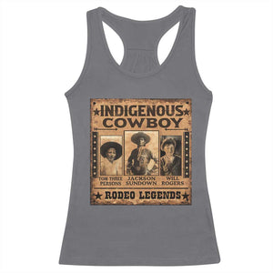 Native American Cowboy Rodeo Legends Racerback Tank Top Vintage Western Country Cowboy TS11 Charcoal Print Your Wear