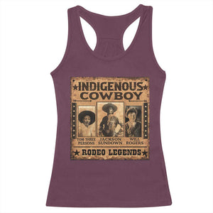 Native American Cowboy Rodeo Legends Racerback Tank Top Vintage Western Country Cowboy TS11 Maroon Print Your Wear