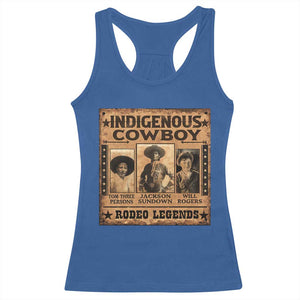 Native American Cowboy Rodeo Legends Racerback Tank Top Vintage Western Country Cowboy TS11 Royal Blue Print Your Wear
