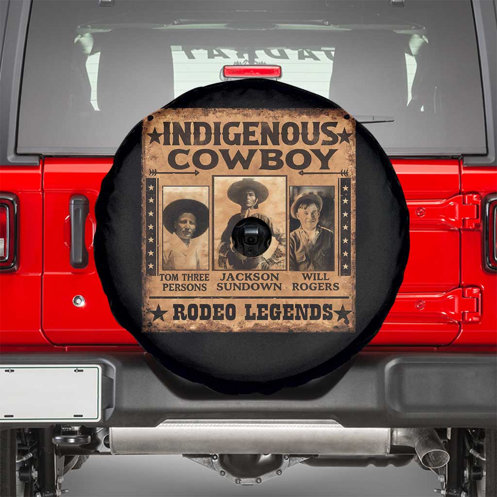 Native American Cowboy Rodeo Legends Spare Tire Cover Vintage Western Country Cowboy TS11 Black Print Your Wear