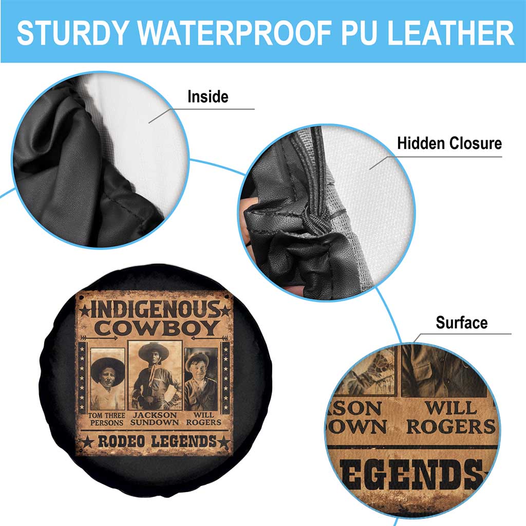 Native American Cowboy Rodeo Legends Spare Tire Cover Vintage Western Country Cowboy TS11 Print Your Wear
