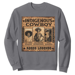 Native American Cowboy Rodeo Legends Sweatshirt Vintage Western Country Cowboy TS11 Charcoal Print Your Wear