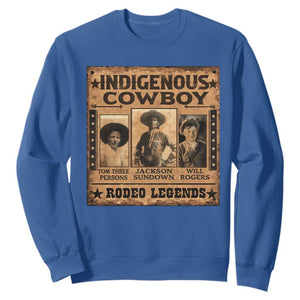 Native American Cowboy Rodeo Legends Sweatshirt Vintage Western Country Cowboy TS11 Royal Blue Print Your Wear