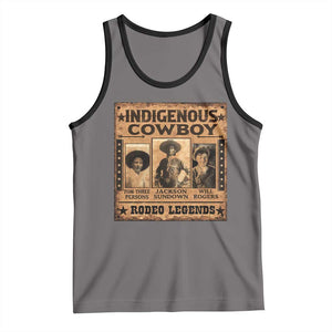 Native American Cowboy Rodeo Legends Tank Top Vintage Western Country Cowboy TS11 Deep Heather Black Print Your Wear