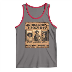 Native American Cowboy Rodeo Legends Tank Top Vintage Western Country Cowboy TS11 Deep Heather Red Print Your Wear