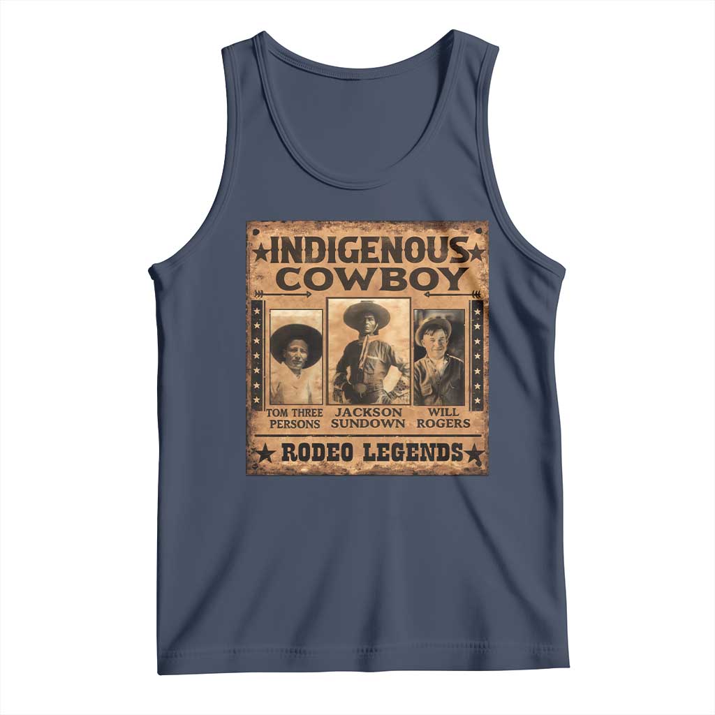 Native American Cowboy Rodeo Legends Tank Top Vintage Western Country Cowboy TS11 Navy Print Your Wear