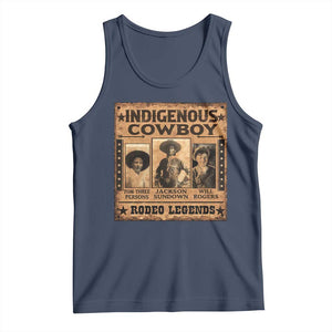 Native American Cowboy Rodeo Legends Tank Top Vintage Western Country Cowboy TS11 Navy Print Your Wear