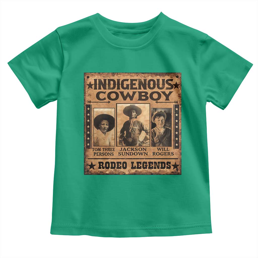 Native American Cowboy Rodeo Legends Toddler T Shirt Vintage Western Country Cowboy TS11 Irish Green Print Your Wear