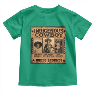 Native American Cowboy Rodeo Legends Toddler T Shirt Vintage Western Country Cowboy TS11 Irish Green Print Your Wear