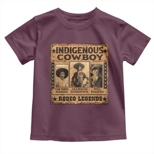 Native American Cowboy Rodeo Legends Toddler T Shirt Vintage Western Country Cowboy TS11 Maroon Print Your Wear