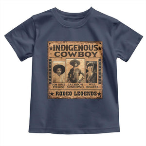 Native American Cowboy Rodeo Legends Toddler T Shirt Vintage Western Country Cowboy TS11 Navy Print Your Wear