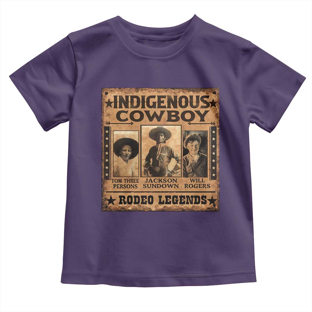 Native American Cowboy Rodeo Legends Toddler T Shirt Vintage Western Country Cowboy TS11 Purple Print Your Wear