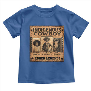 Native American Cowboy Rodeo Legends Toddler T Shirt Vintage Western Country Cowboy TS11 Royal Blue Print Your Wear