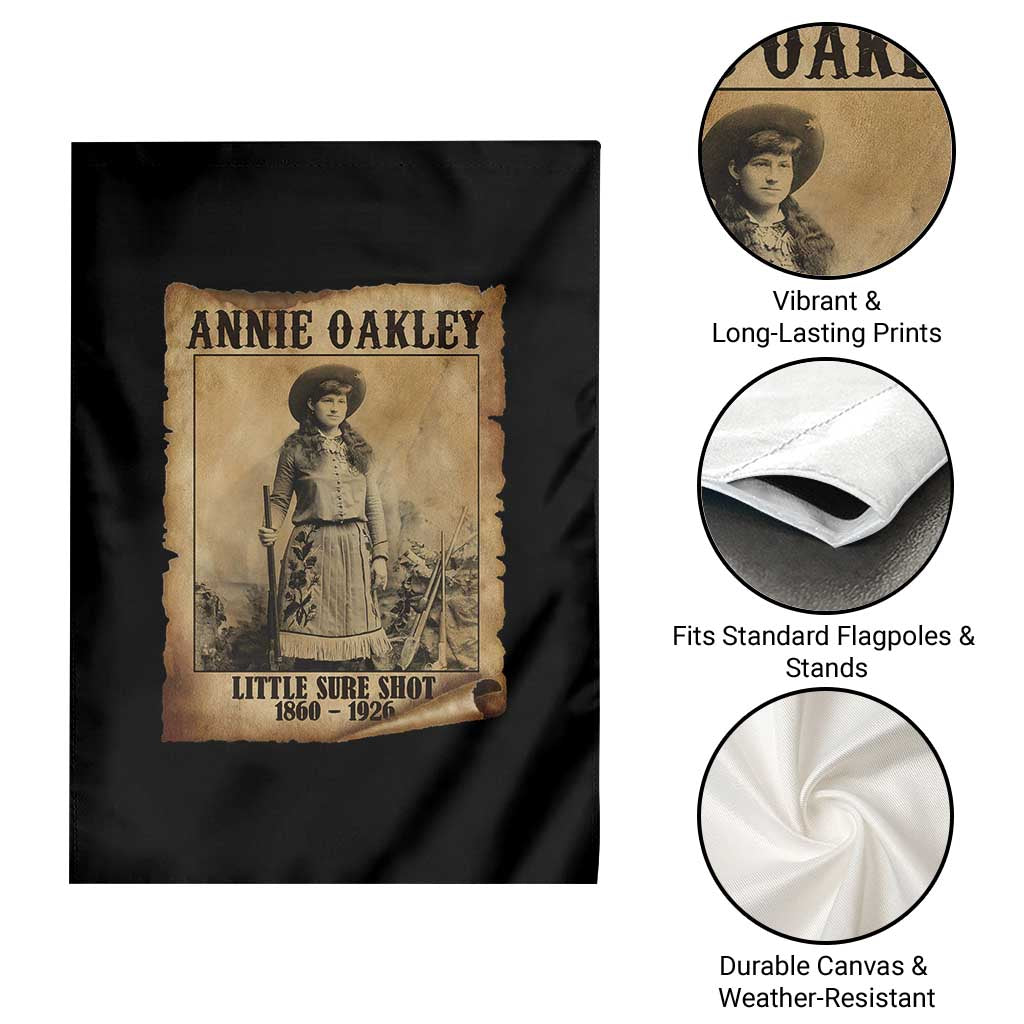 Annie Oakley Garden Flag Little Sure Shot The Legendary Cowgirl TS11 Print Your Wear