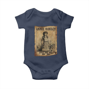 Annie Oakley Baby Onesie Little Sure Shot The Legendary Cowgirl TS11 Navy Print Your Wear