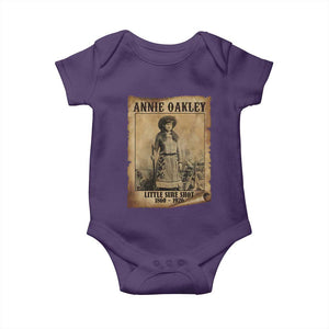 Annie Oakley Baby Onesie Little Sure Shot The Legendary Cowgirl TS11 Purple Print Your Wear