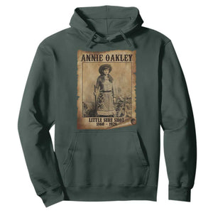 Annie Oakley Hoodie Little Sure Shot The Legendary Cowgirl TS11 Dark Forest Green Print Your Wear