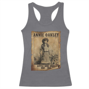 Annie Oakley Racerback Tank Top Little Sure Shot The Legendary Cowgirl TS11 Charcoal Print Your Wear